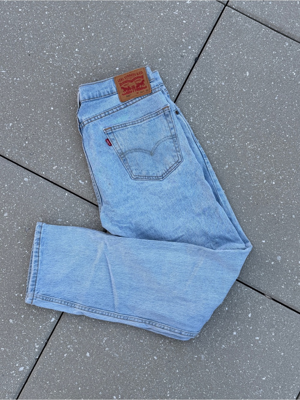 Levi's 505 light wash denim jeans
